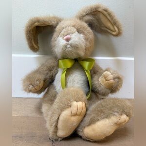Vintage Boyd’s Collection Adorable 12” Plush Bunny with Green Bow